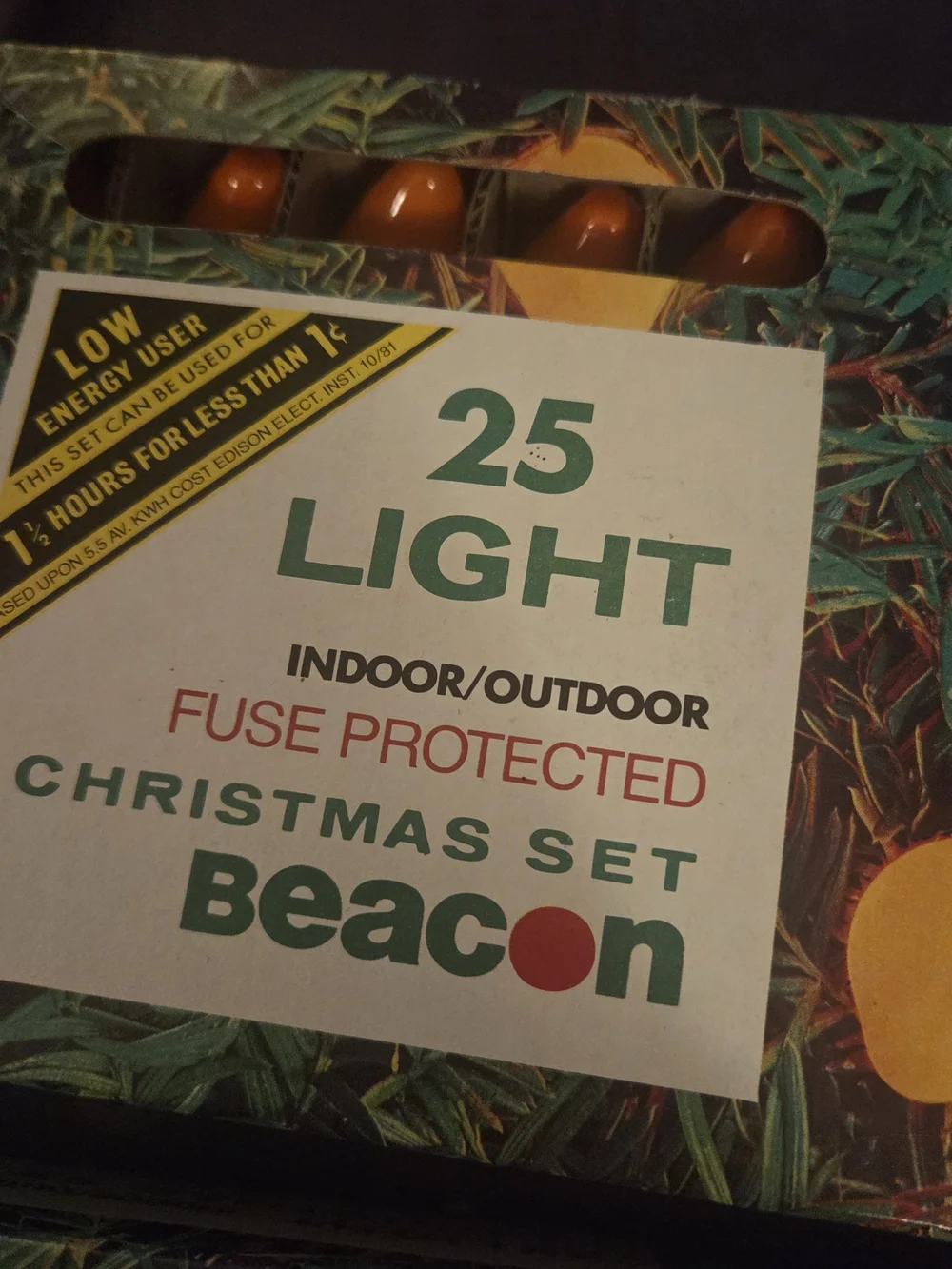 VINTAGE Beacon 25-Light Indoor/Outdoor Christmas Light Set - Multicolor - 2 Box